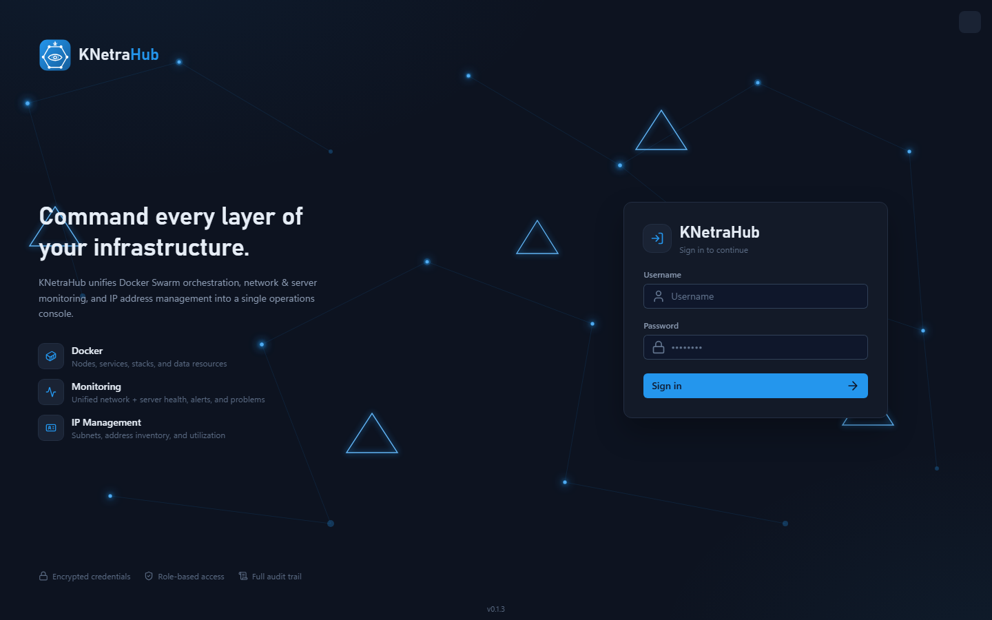 KNetraHub — Sign-in