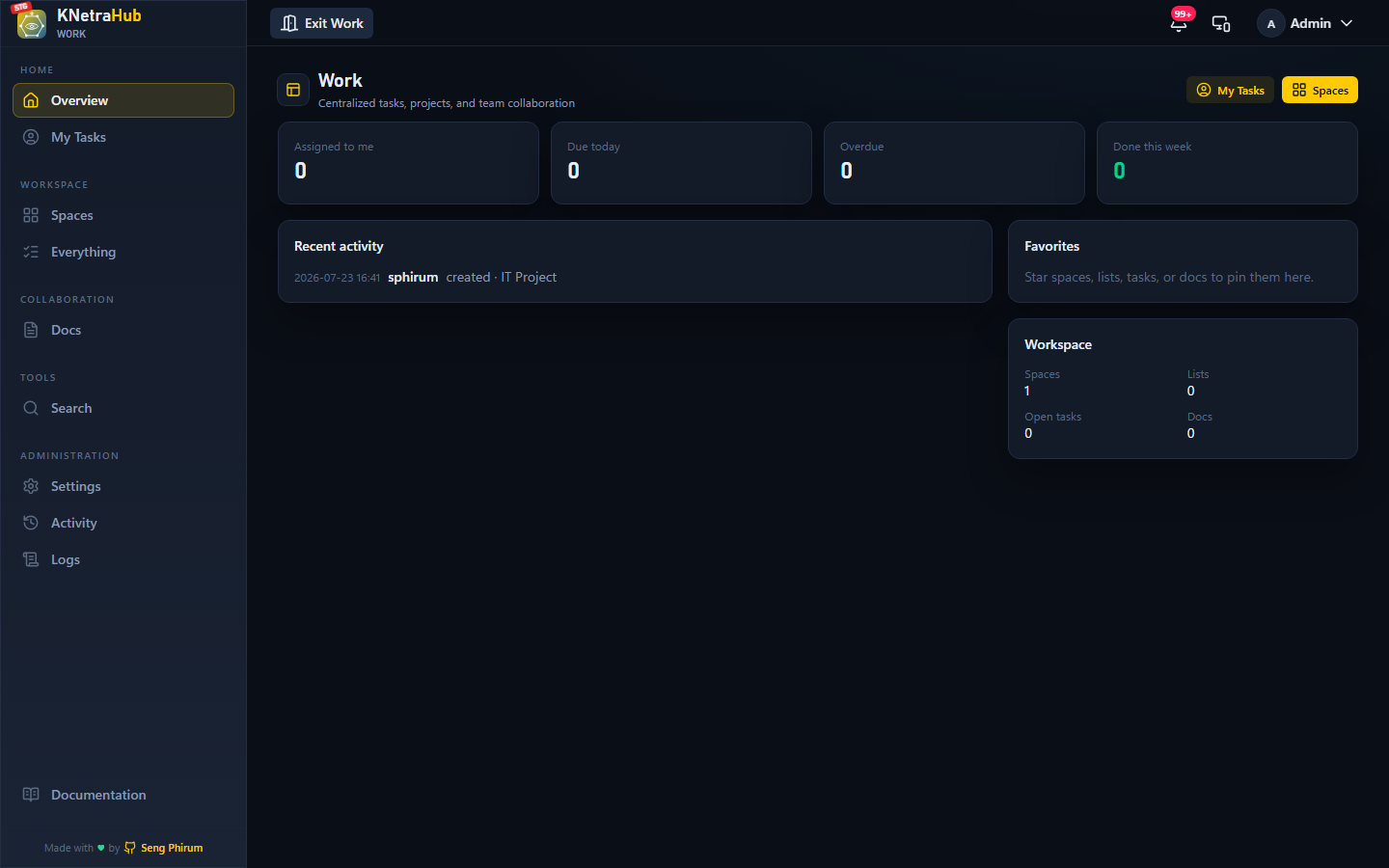 KNetraHub — Work